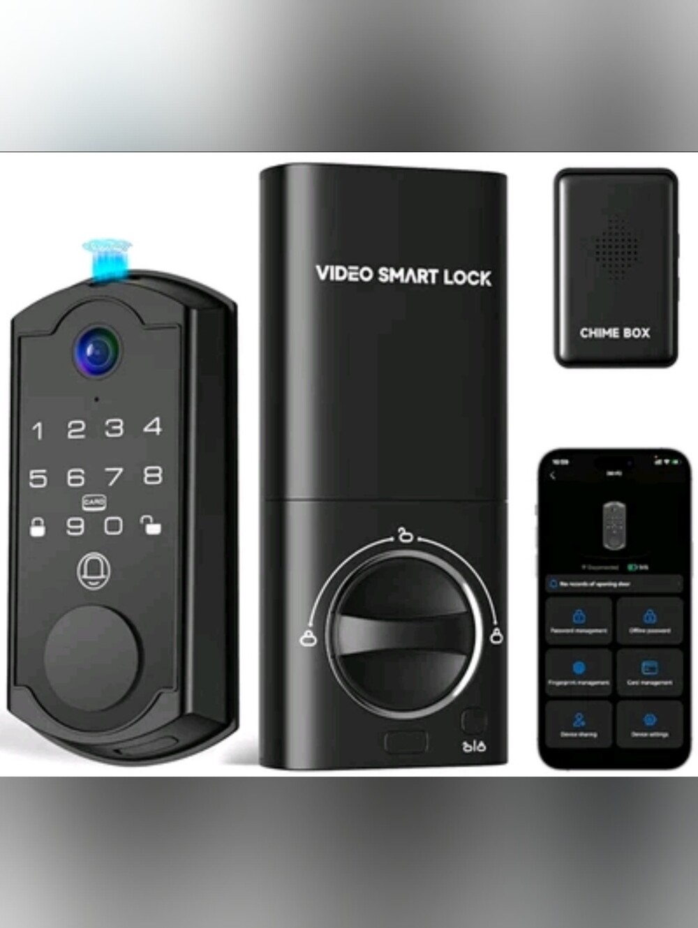 NEW! Smart Lock,Doorbell,Camera Fingerprint Keypad Deadbolt APP Remote Alexa